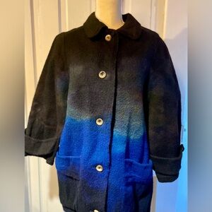 Geoffrey Beene Vintage Dip-dyed Wool Coat XL